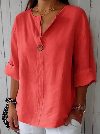 Jessa™ - Lässige Bluse mit V-Ausschnitt
