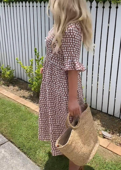Darcy - Halblanges Kleid mit kurzen Ärmeln
