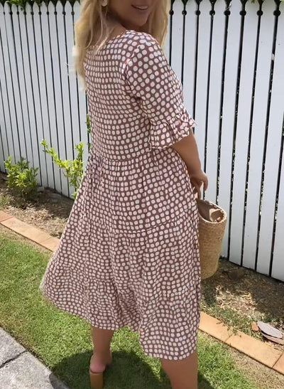 Darcy - Halblanges Kleid mit kurzen Ärmeln