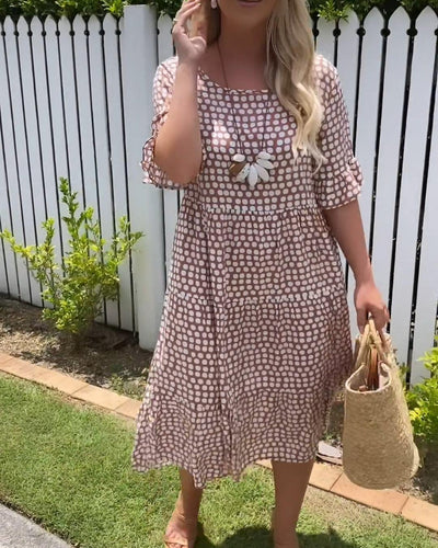 Darcy - Halblanges Kleid mit kurzen Ärmeln