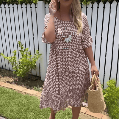 Darcy - Halblanges Kleid mit kurzen Ärmeln