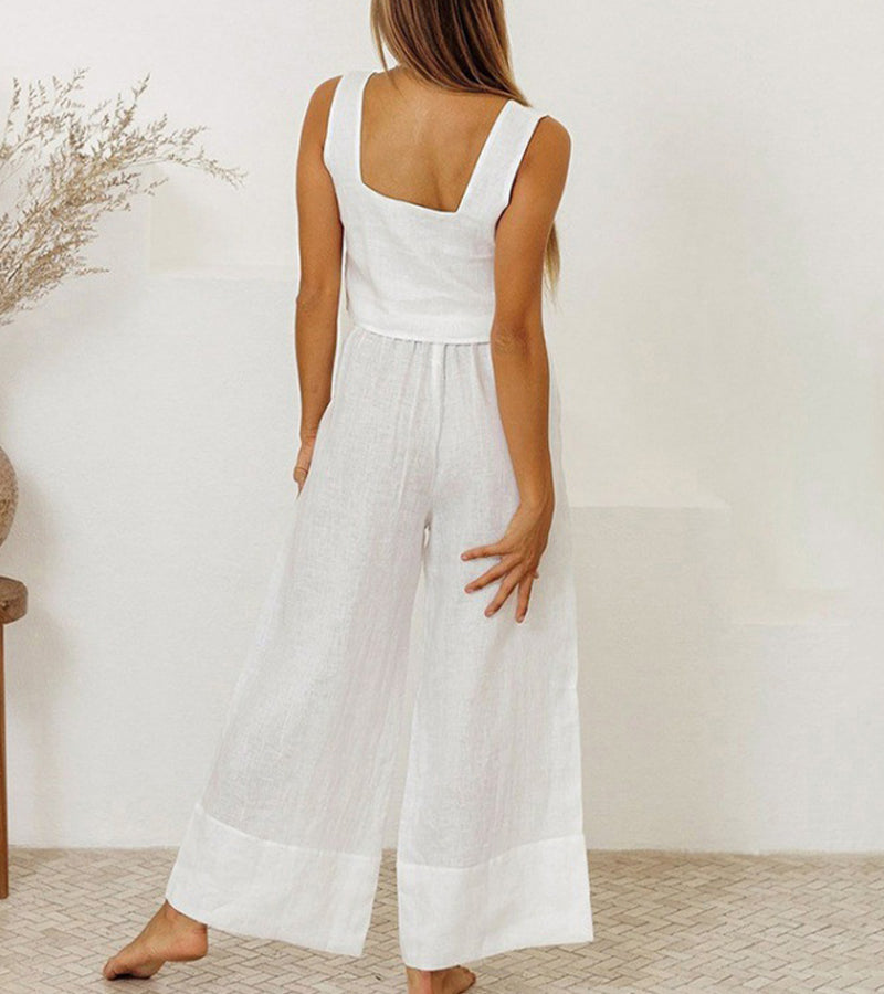 Megan™ - Minimalistisches Oberteil und weit geschnittene Hose im Set
