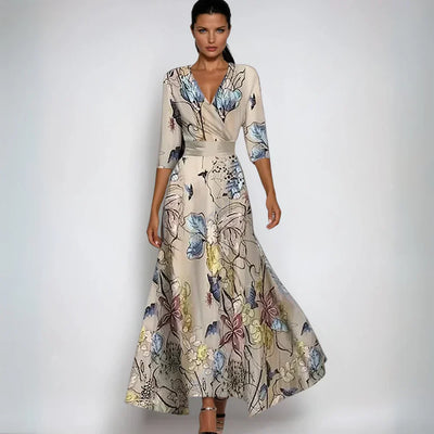 Izabel - Luxuriöses Blumenkleid