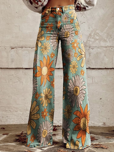 CIRILLA | VINTAGE GEBLÜMTE BAGGY-HOSE
