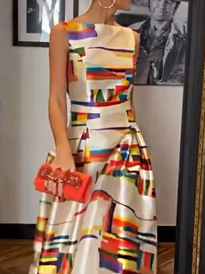 Isabeau™ Geometrisches Maxikleid