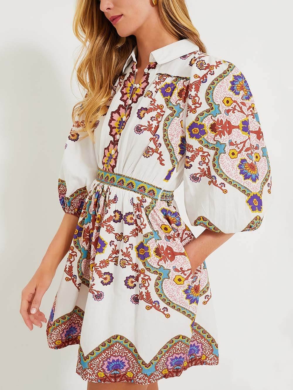 Jenny™ - Einzigartiges Hemdblusenkleid mit Ärmeln