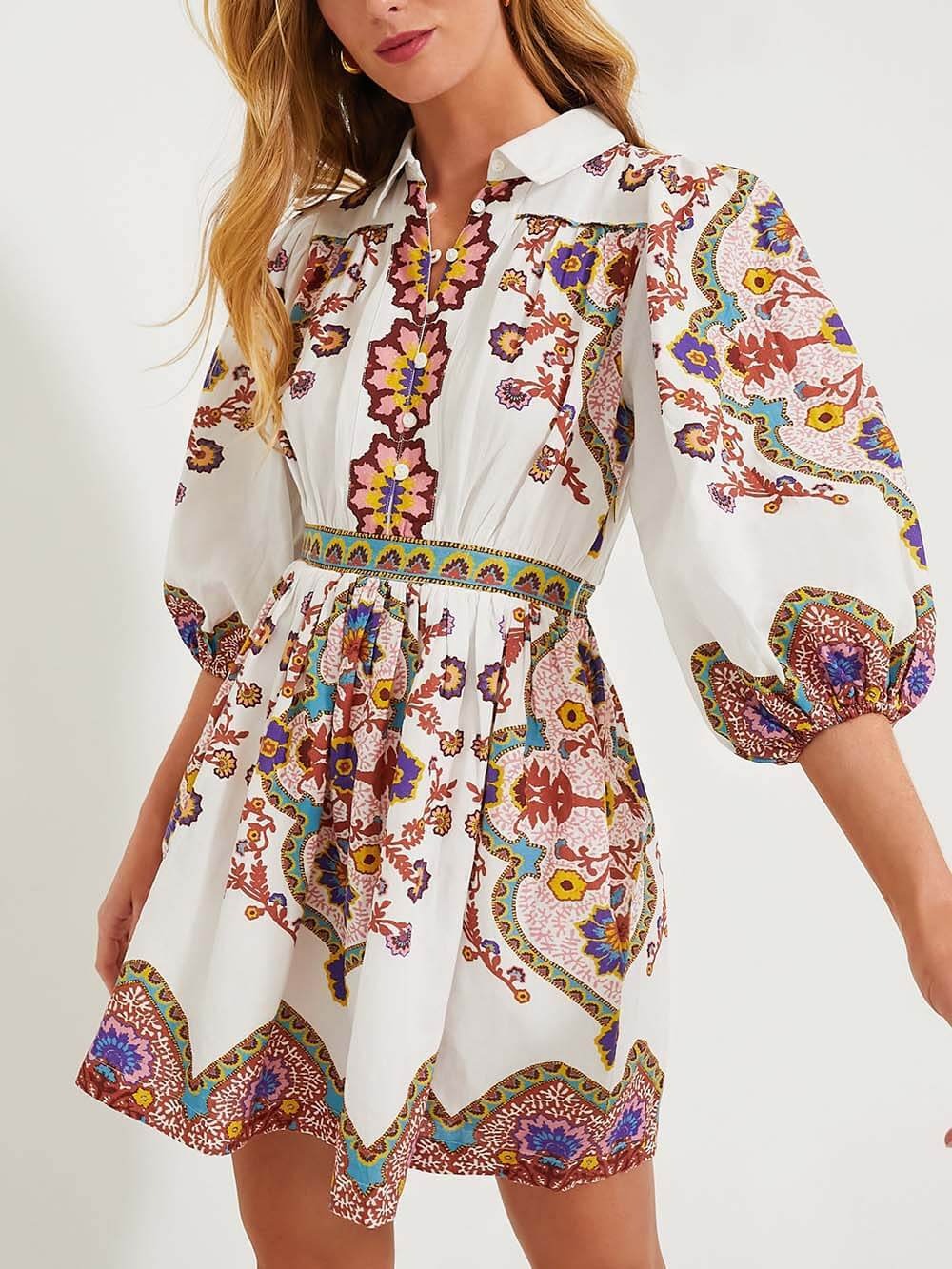 Jenny™ - Einzigartiges Hemdblusenkleid mit Ärmeln
