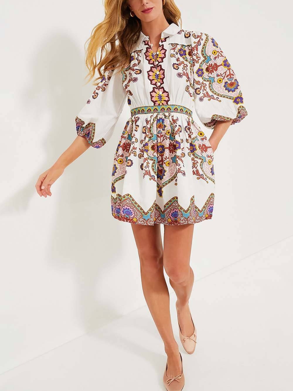 Jenny™ - Einzigartiges Hemdblusenkleid mit Ärmeln