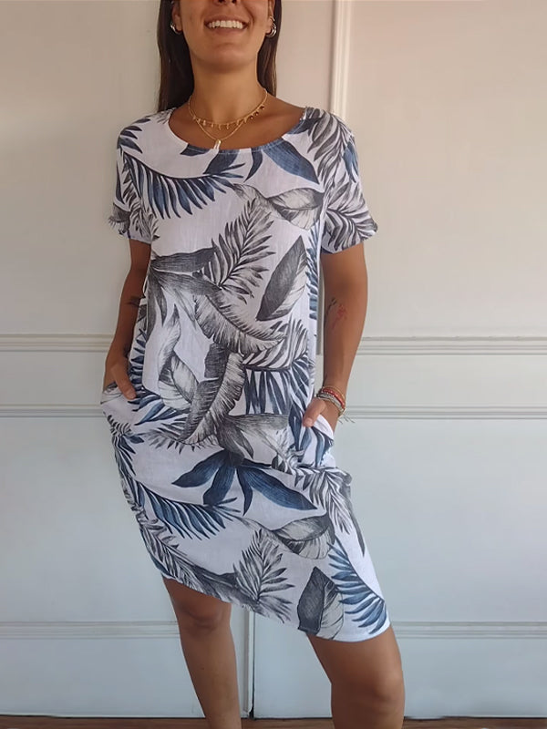 Annelym - Bequemes Kleid mit Rundhalsausschnitt