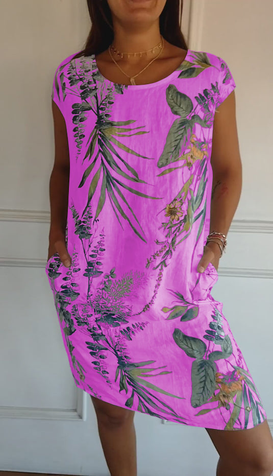 Annelym - Bequemes Kleid mit Rundhalsausschnitt