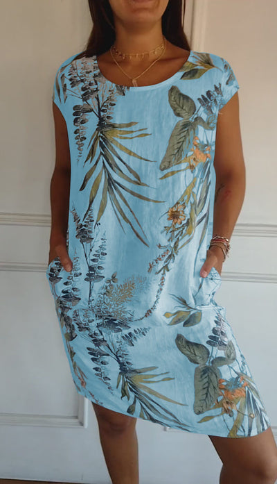 Annelyn - Bequemes Kleid mit Rundhalsausschnitt
