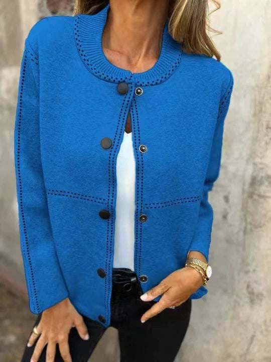 Frida | Damen Strickjacke mit Knopfleiste Pullover