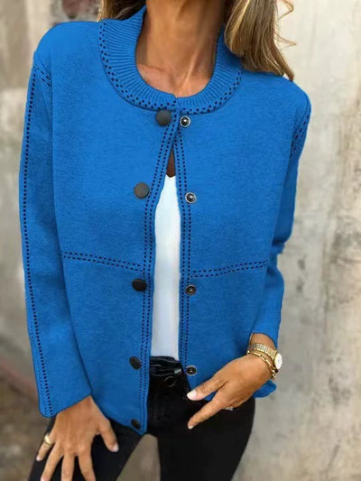 Frida | Damen Strickjacke mit Knopfleiste Pullover