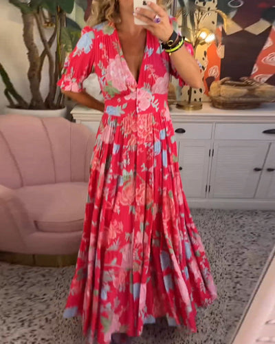 Tessa - Kleid mit Blumendruck und Taschen