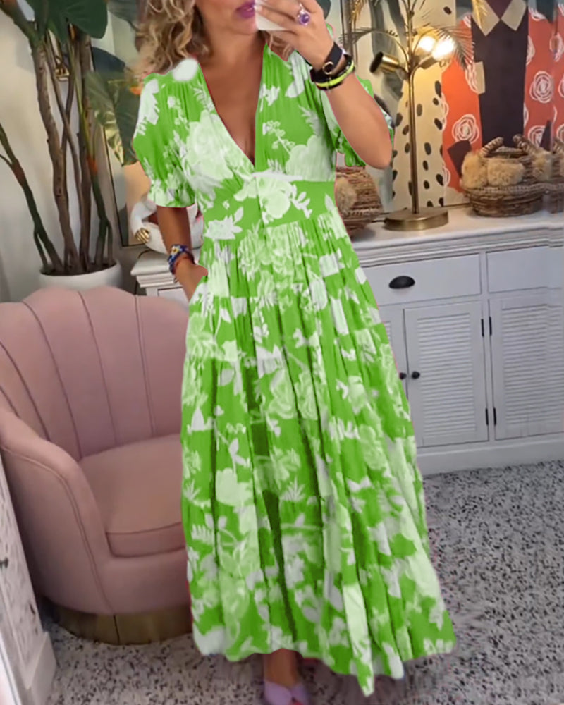 Tessa - Kleid mit Blumendruck und Taschen