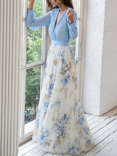 Harper™ | Dazzling Floral Print Maxikleid