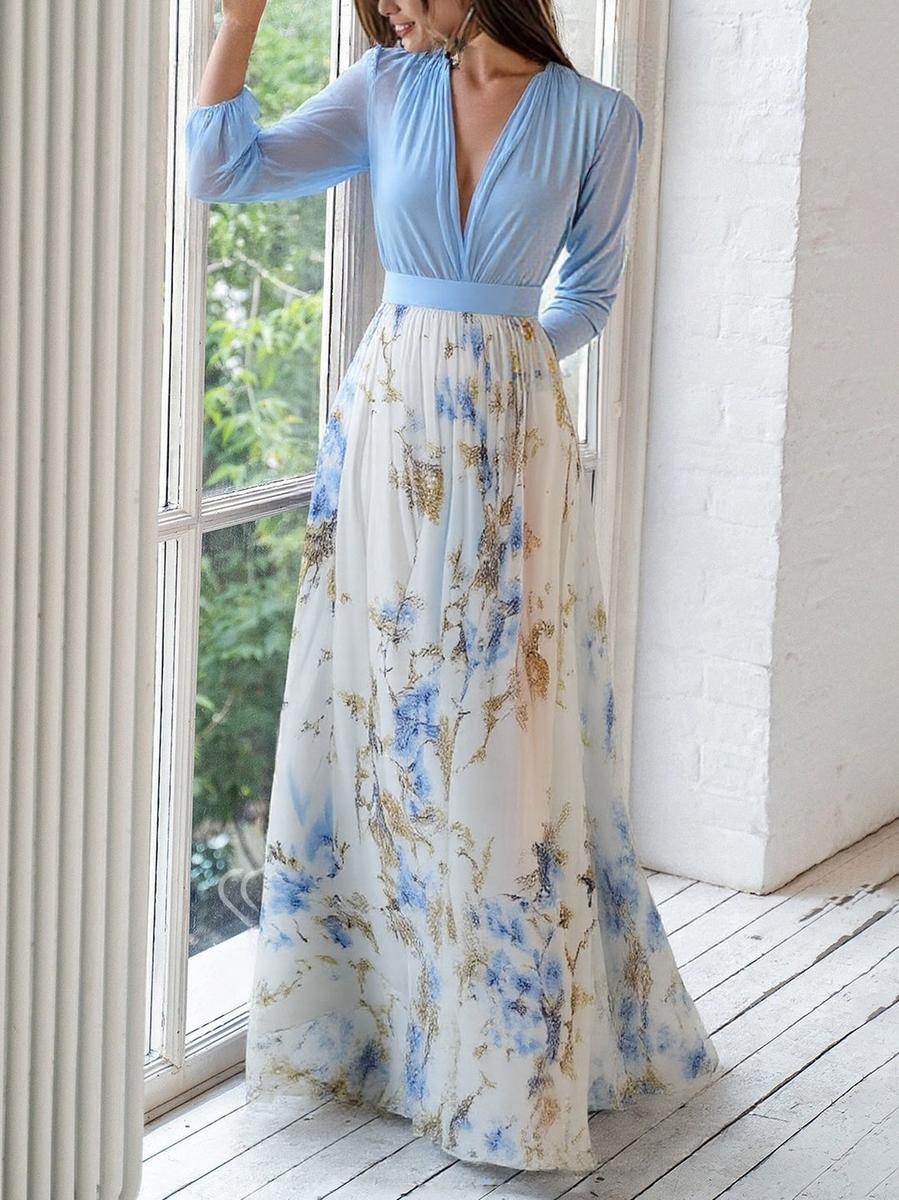 Harper™ | Dazzling Floral Print Maxikleid