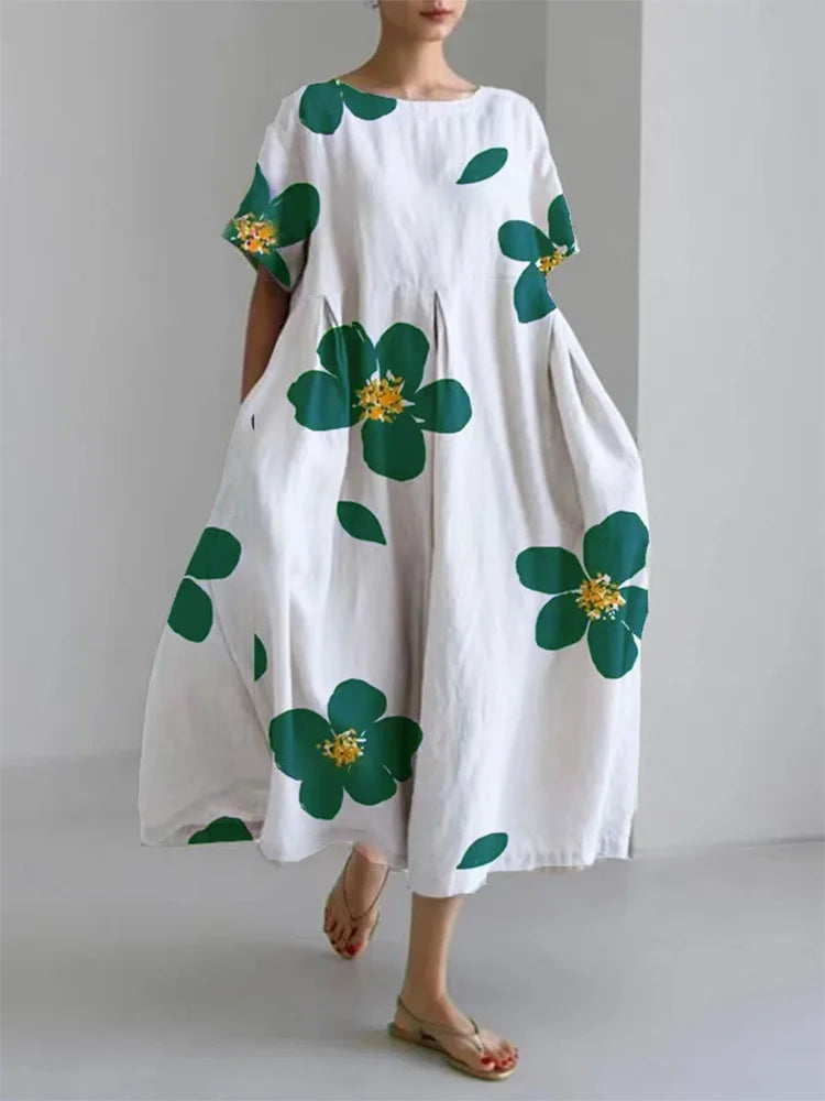 CATERINA | Langes Sommerkleid mit bunten Blumen und weichem Tragekomfort für sonnige Tage