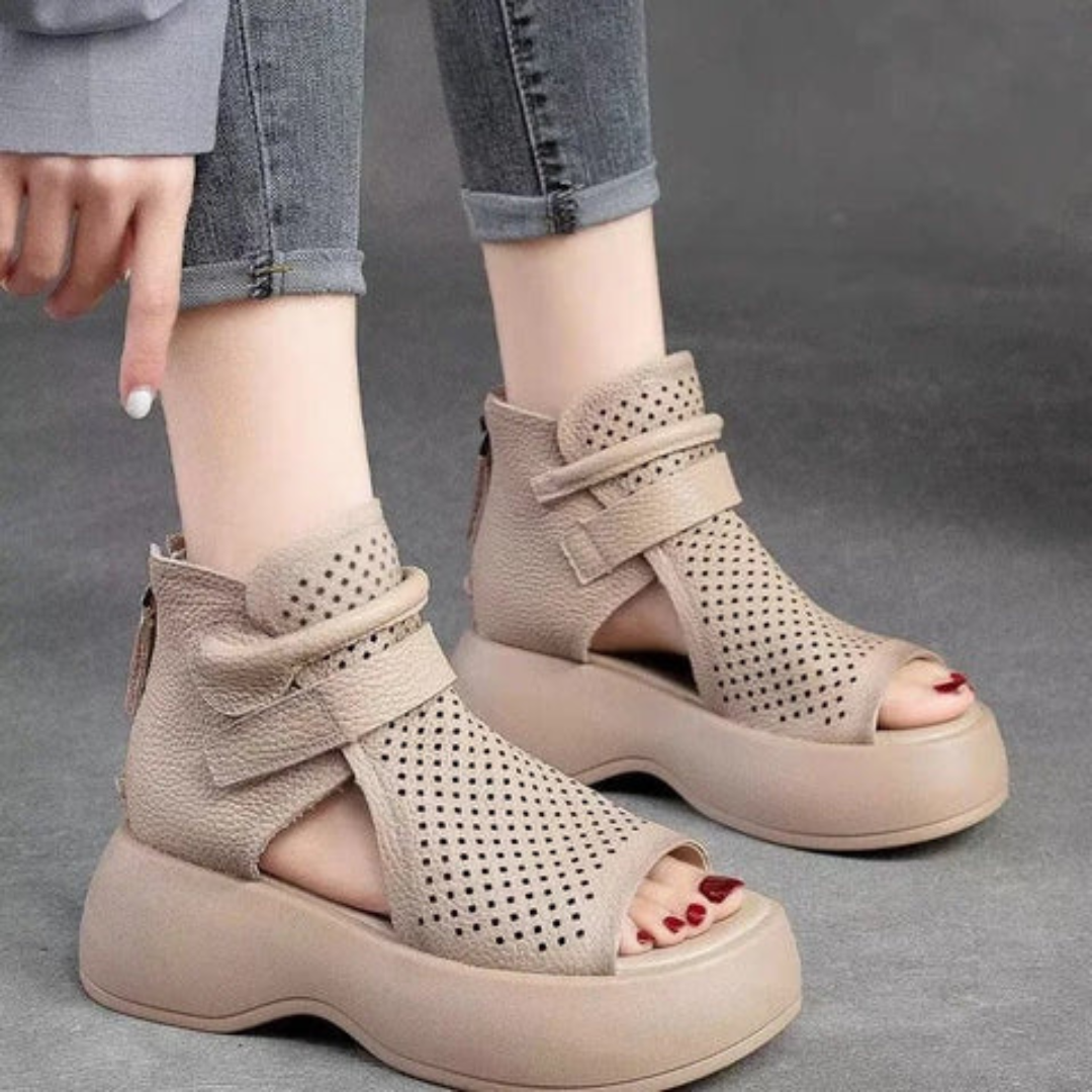 Federica™ - Zeitlose orthopädische Sandalen aus Leder