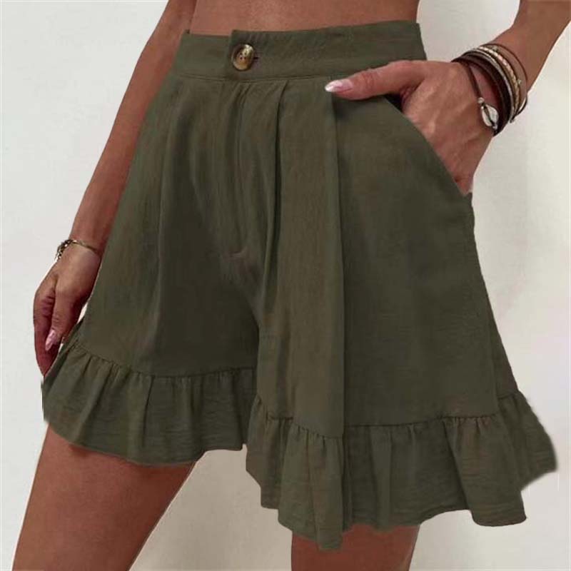 Kissha™ - Fließende Shorts mit Rüschensaum