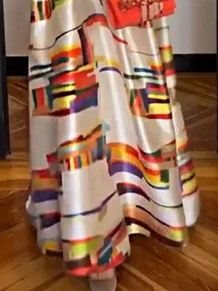Isabeau™ Geometrisches Maxikleid