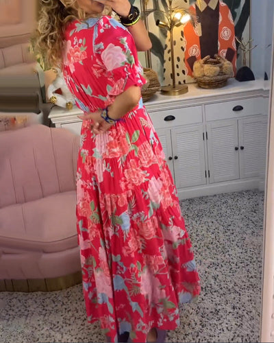 Tessa - Kleid mit Blumendruck und Taschen