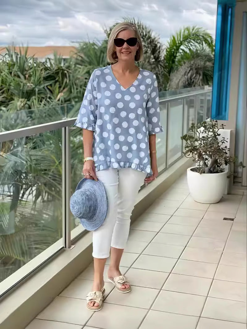 Chloe™ - Stilvolle Bluse mit V-Ausschnitt