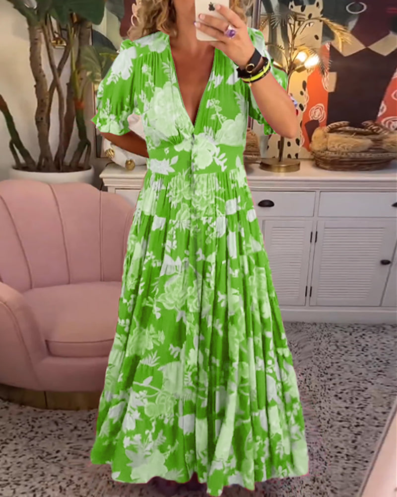 Tessa - Kleid mit Blumendruck und Taschen