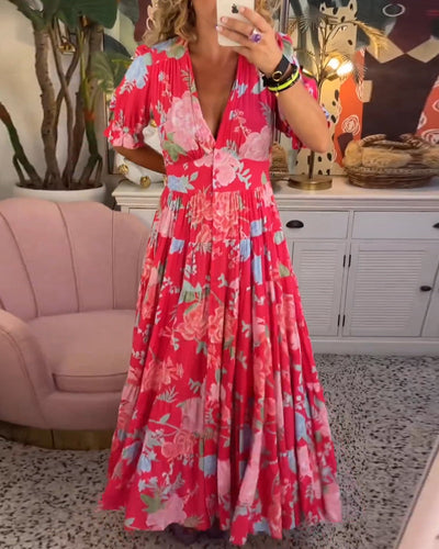 Tessa - Kleid mit Blumendruck und Taschen