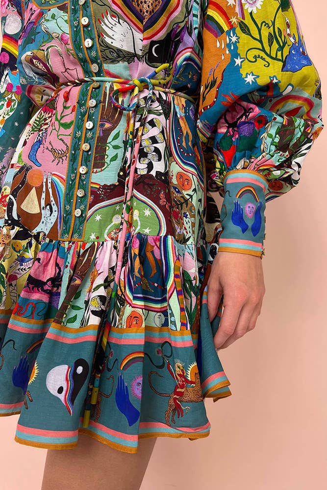 Unishe™ - Lässiges Graffiti-Minikleid