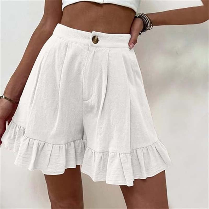 Kissha™ - Fließende Shorts mit Rüschensaum