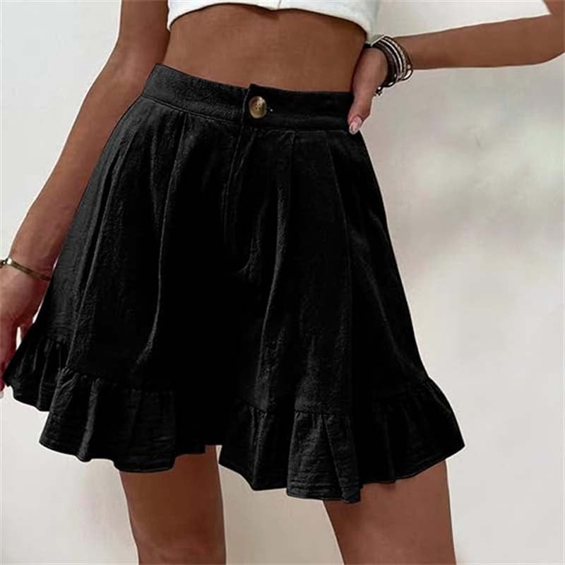 Kissha™ - Fließende Shorts mit Rüschensaum