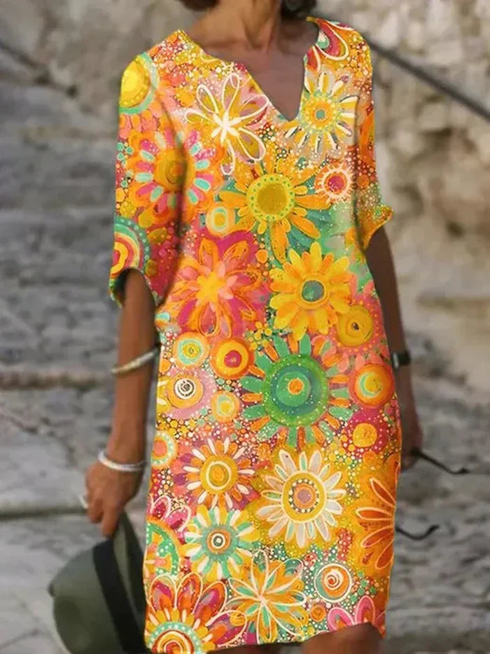 Beth™ - Buntes Blumenkleid