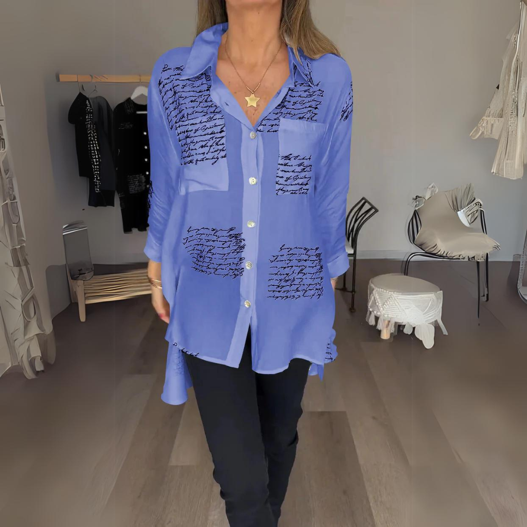 Callista™ - Handgeschriebenes Button-Up Hemd