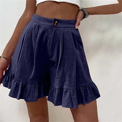 Kissha™ - Fließende Shorts mit Rüschensaum