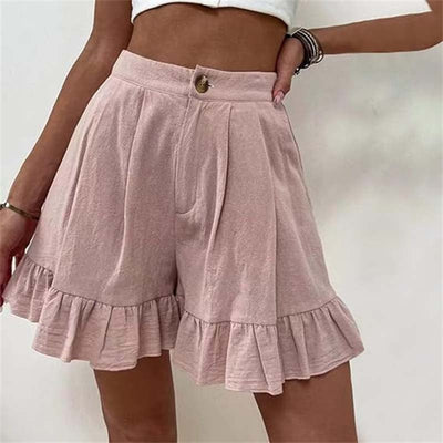 Kissha™ - Fließende Shorts mit Rüschensaum