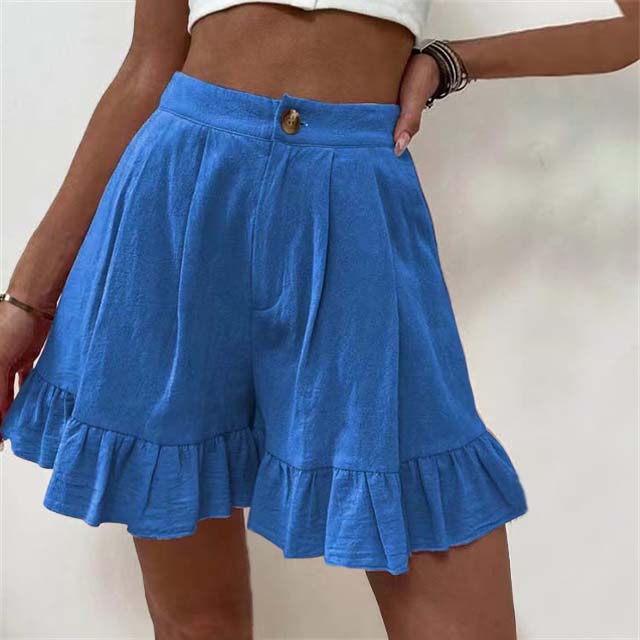Kissha™ - Fließende Shorts mit Rüschensaum