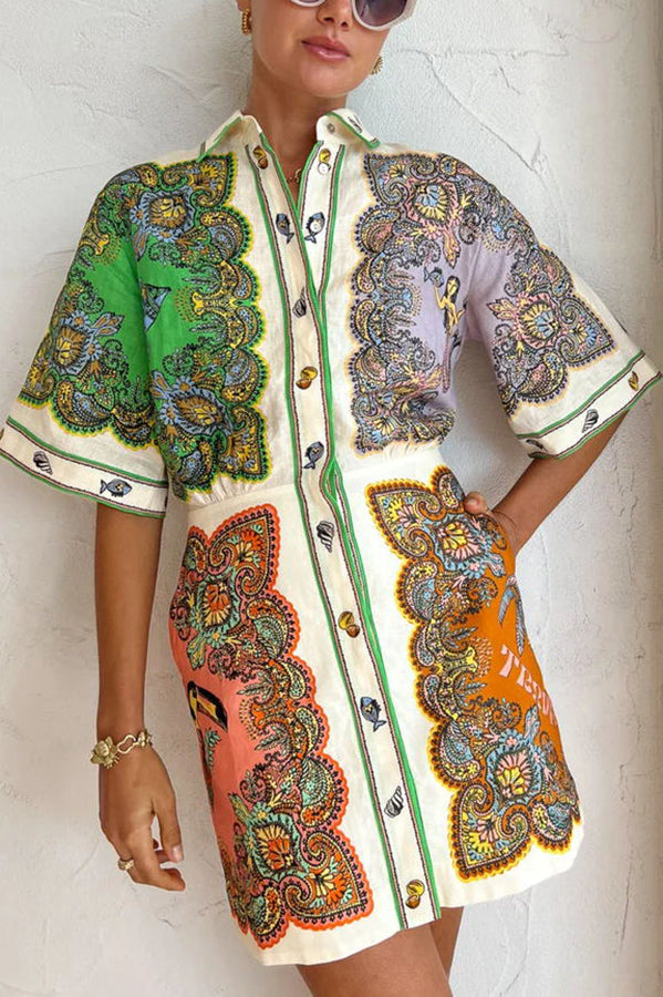 Coco™ - Shirt-Minikleid mit Meerjungfrauenmuster