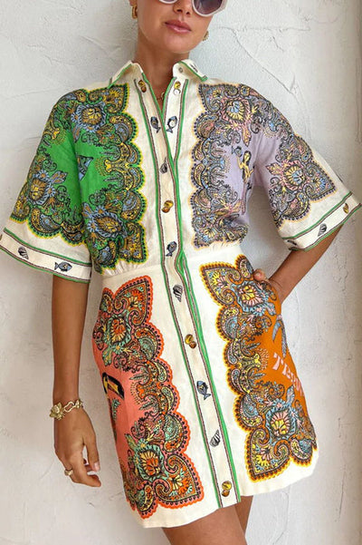 Coco™ - Shirt-Minikleid mit Meerjungfrauenmuster