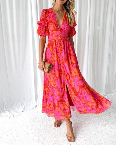 DERANA - MAXI-KLEID IN Rosa Rot