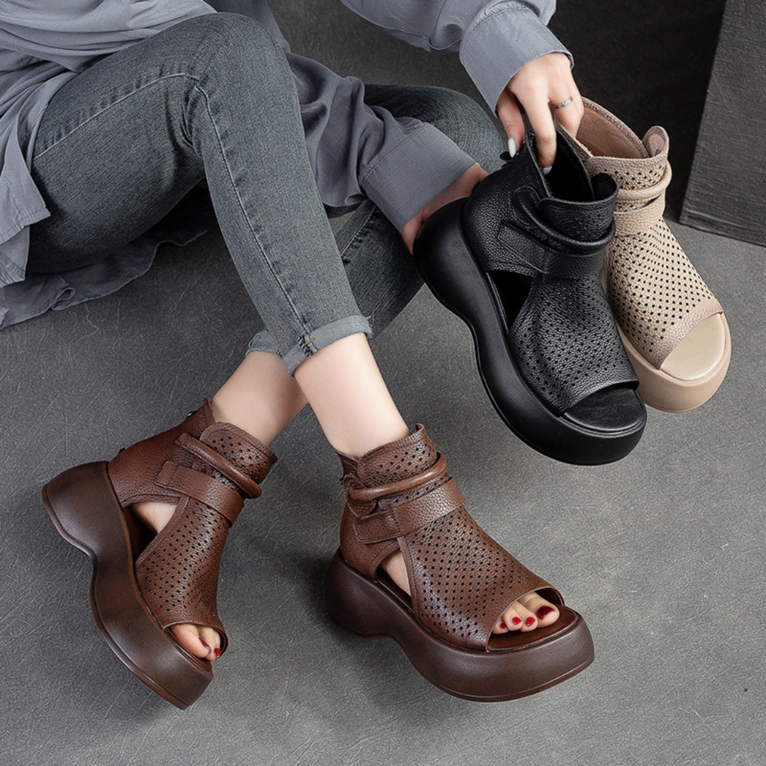 Federica™ - Zeitlose orthopädische Sandalen aus Leder
