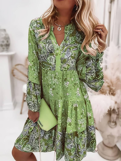 Ashley™ - Bedrucktes Boho-Kleid