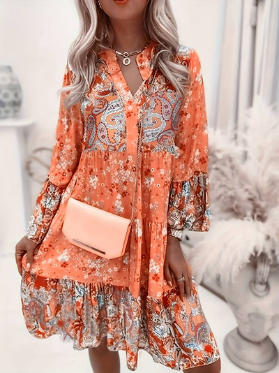 Ashley™ - Bedrucktes Boho-Kleid