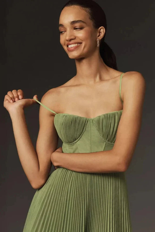 ISABELLA | ELEGANTES PLISSIERTES MIDIKLEID