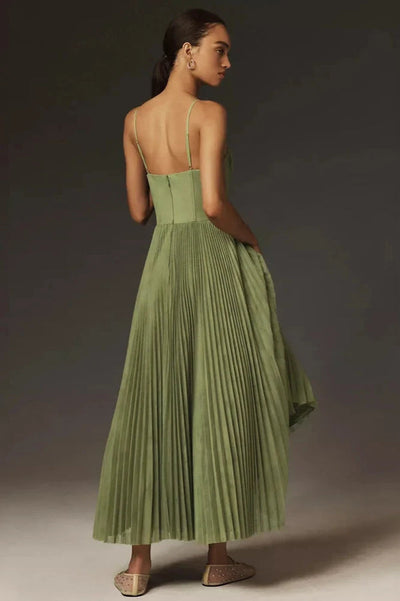 ISABELLA | ELEGANTES PLISSIERTES MIDIKLEID