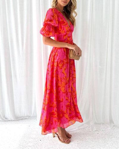 DERANA - MAXI-KLEID IN Rosa Rot
