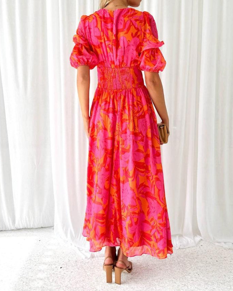 DERANA - MAXI-KLEID IN Rosa Rot