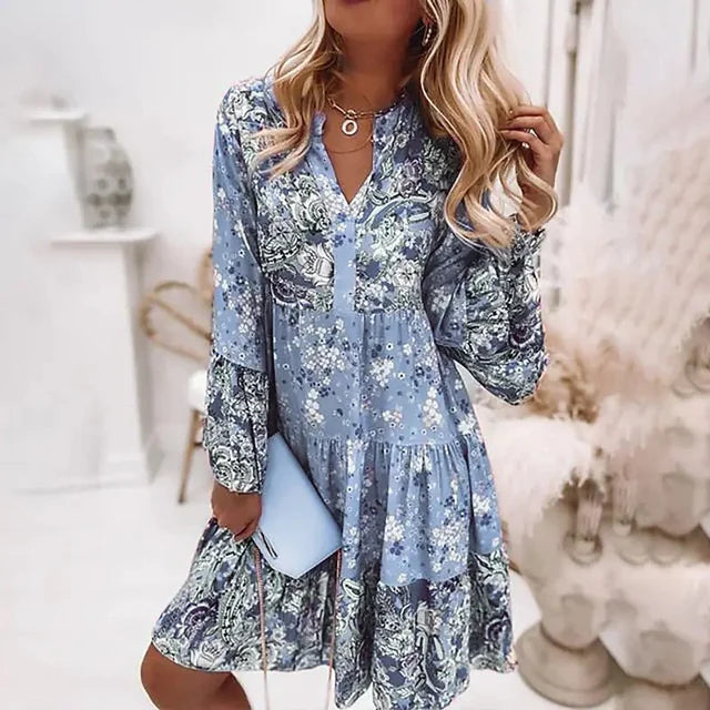 Ashley™ - Bedrucktes Boho-Kleid