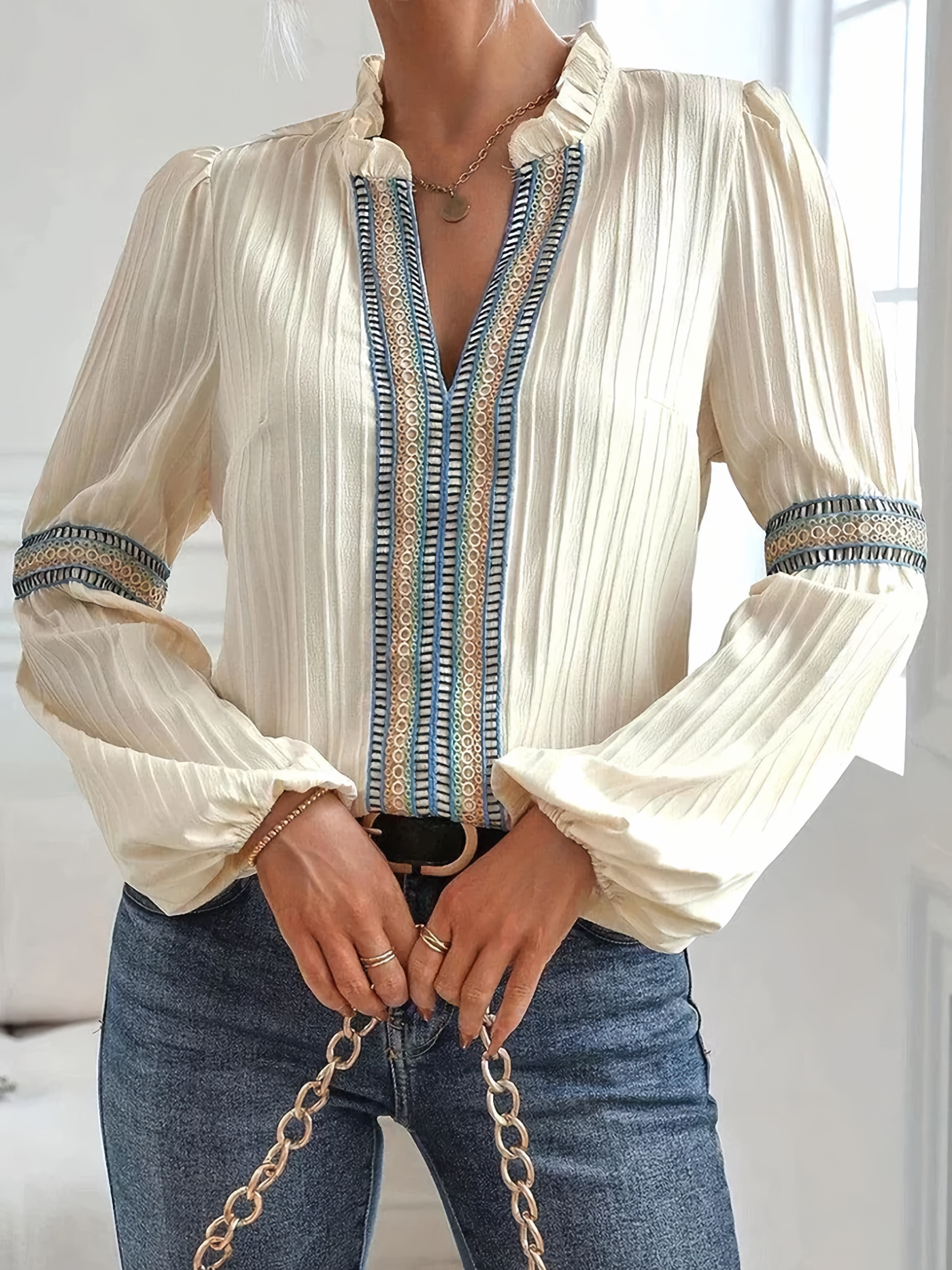 Valerie™ - Atemberaubende Bluse mit V-Ausschnitt
