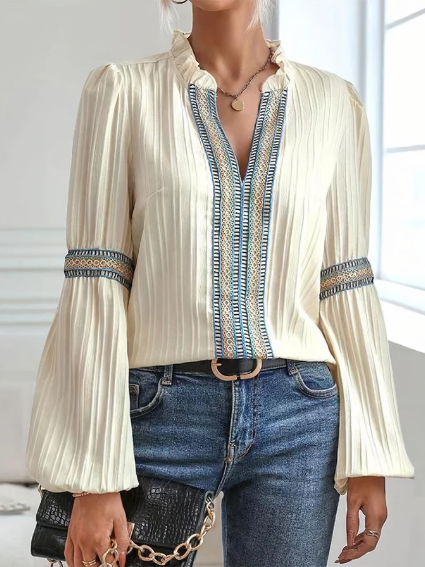 Valerie™ - Atemberaubende Bluse mit V-Ausschnitt